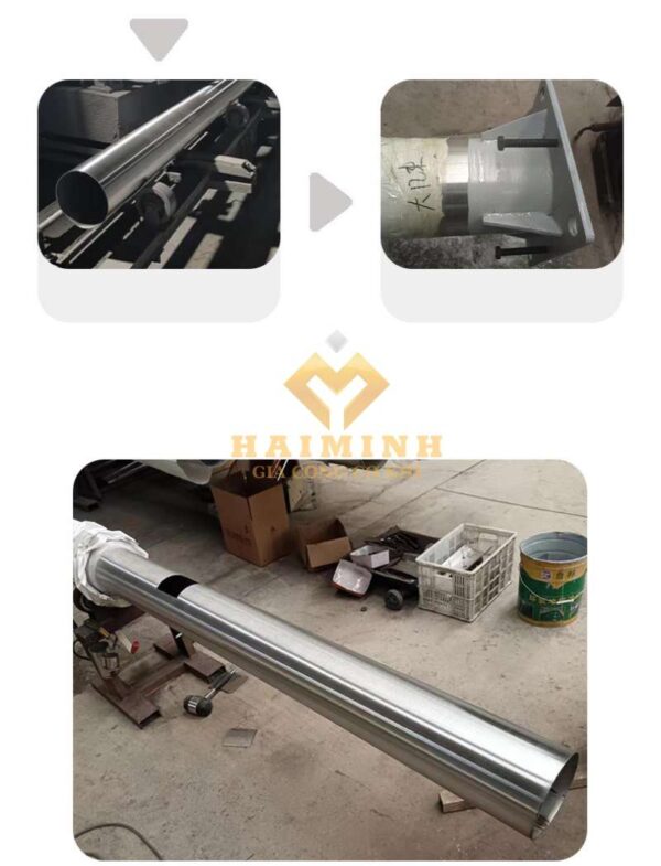 gia cong ong inox cua cot co inox san truong hoc
